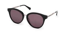 Kenneth Cole KC7228 01D Black Polarized Round Plastic Sunglasses Frame 55-18-145