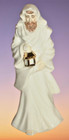JOSEPH FIGURE 1990s Nativity Replacement 7" White Porcelain Gold Trim — photo 1