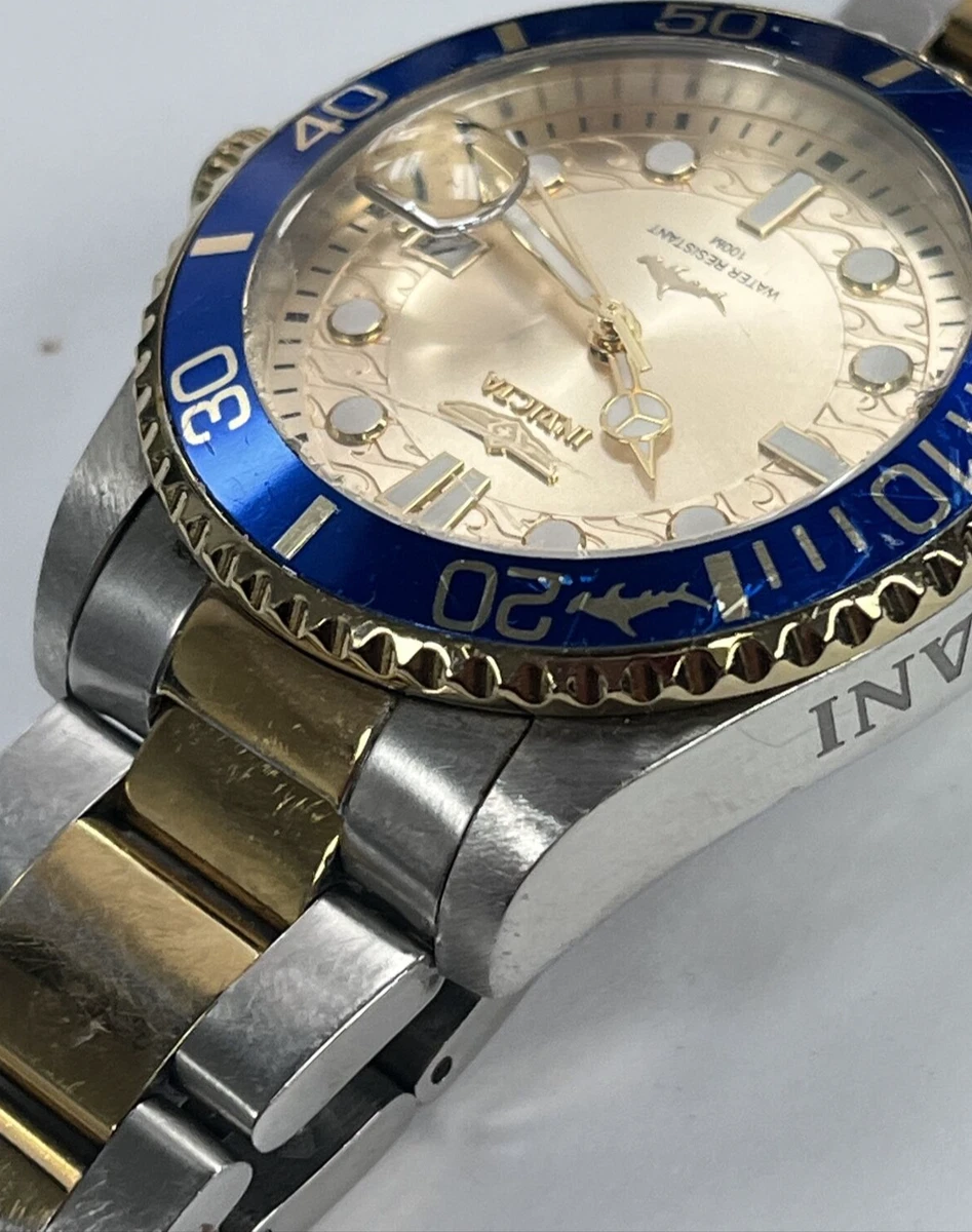 Invicta Women s Watch 30482 Pro Diver Gold Dial Blue Bezel Two Tone Quartz 38mm