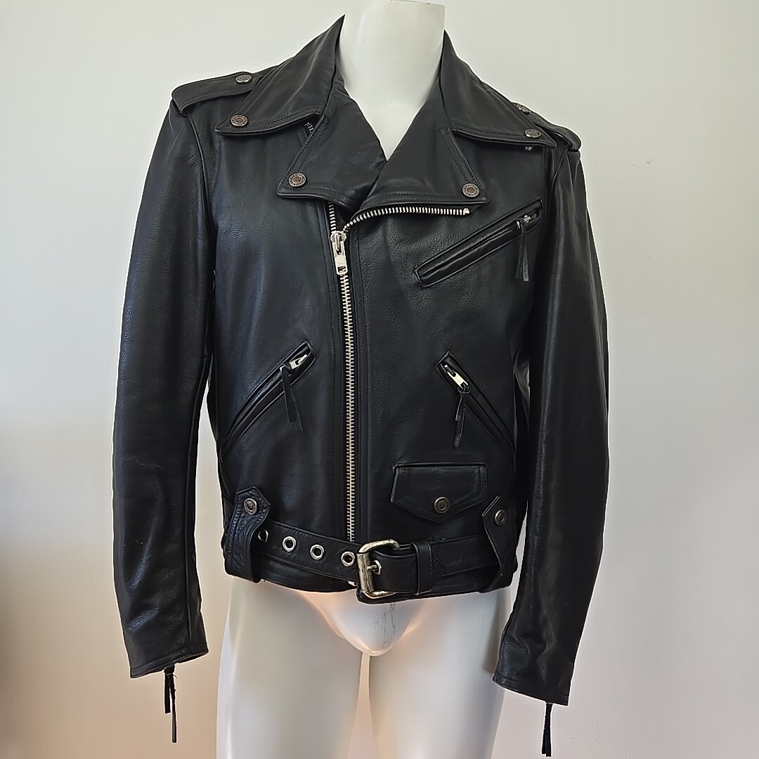 革*ー様 90s Harley-Davidson A-2 leather jkt Harley Davidson vintage black leather biker jacket 90-089