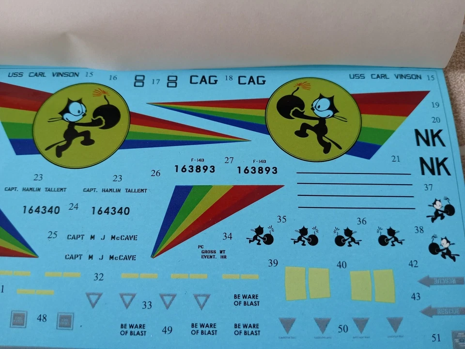 UpRise Decals UR48295 - DECAL Grumman F-14D Tomcat VF-31 Tomcattars Pt.1  1/48 - Image 4 of 4