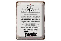 Blechschild Spruch 30X40Cm Wir Lachen Und Leben Zusammen Deko