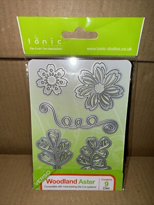 TONIC STUDIOS VERSO WOODLAND ASTER 9 DIES BRANDNEU IN VERPACKUNG