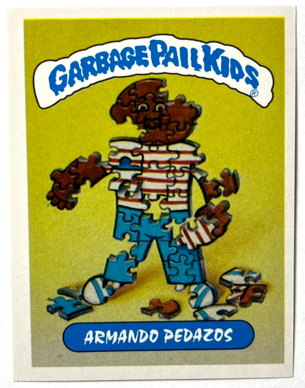 1988 GARBAGE PAIL KIDS Sticker Reedition #050 INCOMPLETE PETE Peru Edition
