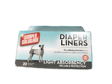 Simple Solution Dog Disposable Diaper Liners Light Absorbency 21 Count Diaper
