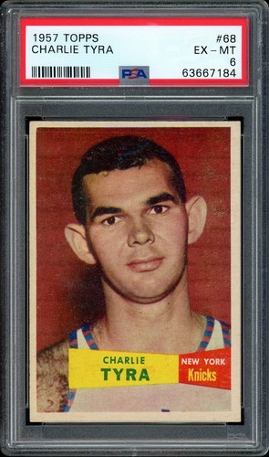 1957 Topps Basketball #68 Charlie Tyra PSA 6