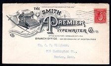 US 1902 ADVERTISING SMITH TYPEWRITERS OF BOSTON INSCRIBED 