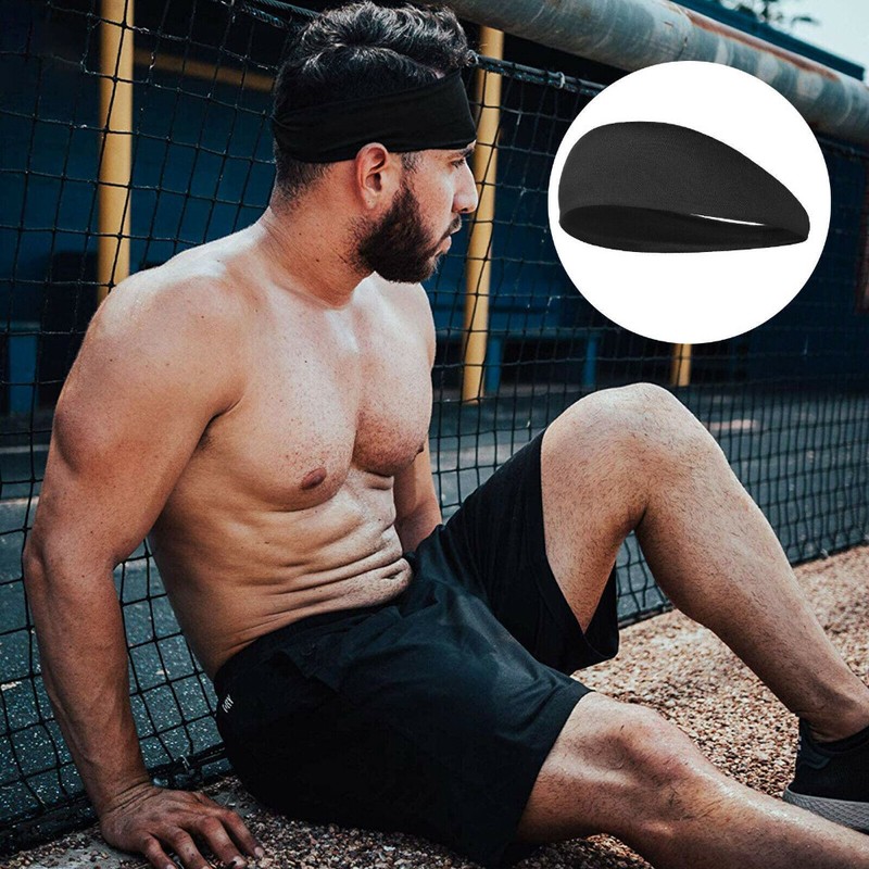 Men Women Headband Stretch Running Yoga Gym Sports Hair Band Head Wrap Sweatband