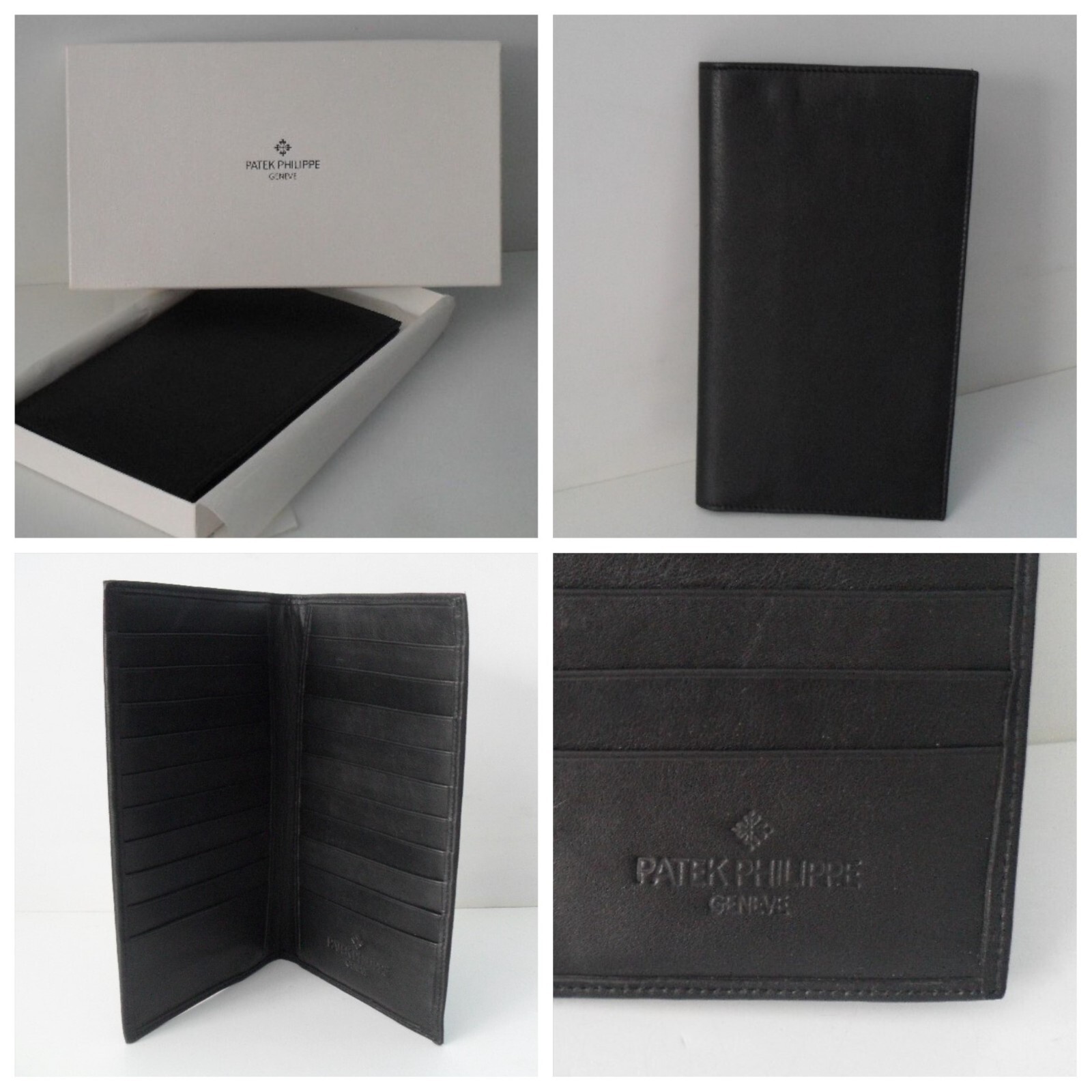 Patek Philippe Card Wallet Travel Docs Authentic Beautiful Leather Original Box