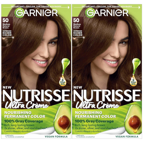 Hair Color Nutrisse Nourishing Creme, 50 Medium Natural Brown (Truffle) Permanen
