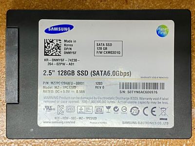 8点 Samsung SSD 128GB Samsung 830 Series 128 GB Internal 2.5 in (MZ7PC128D) Solid State