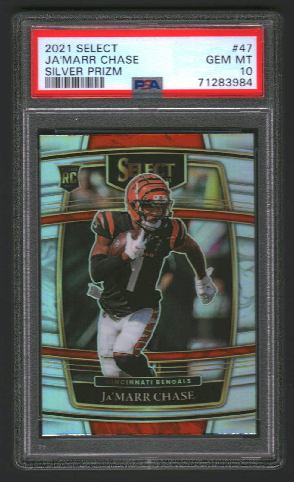 JA'MARR CHASE 2021 PAN SELECT SILVER PRIZM RC #47 PSA 10 GEM MINT! BENGALS LSU