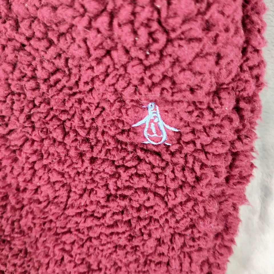 原装 Penguin by Munsingwear 红色夏尔巴羊毛男式睡衣裤(小号) — 第 2/4 张图片