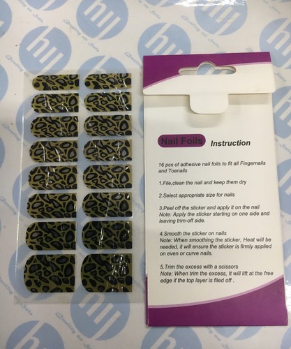 # Nail Foil Leopard design 16 Pieces Nail Art **new ** - Picture 3 of 3