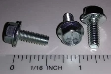 #10-24 x 1/2" Hex Serrated Flange Head, Machine Screw, Grade 5, Zinc, 25-100 pc