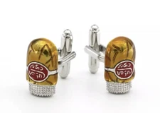 Cigar Pair Cufflinks Gold Red Band Cuba