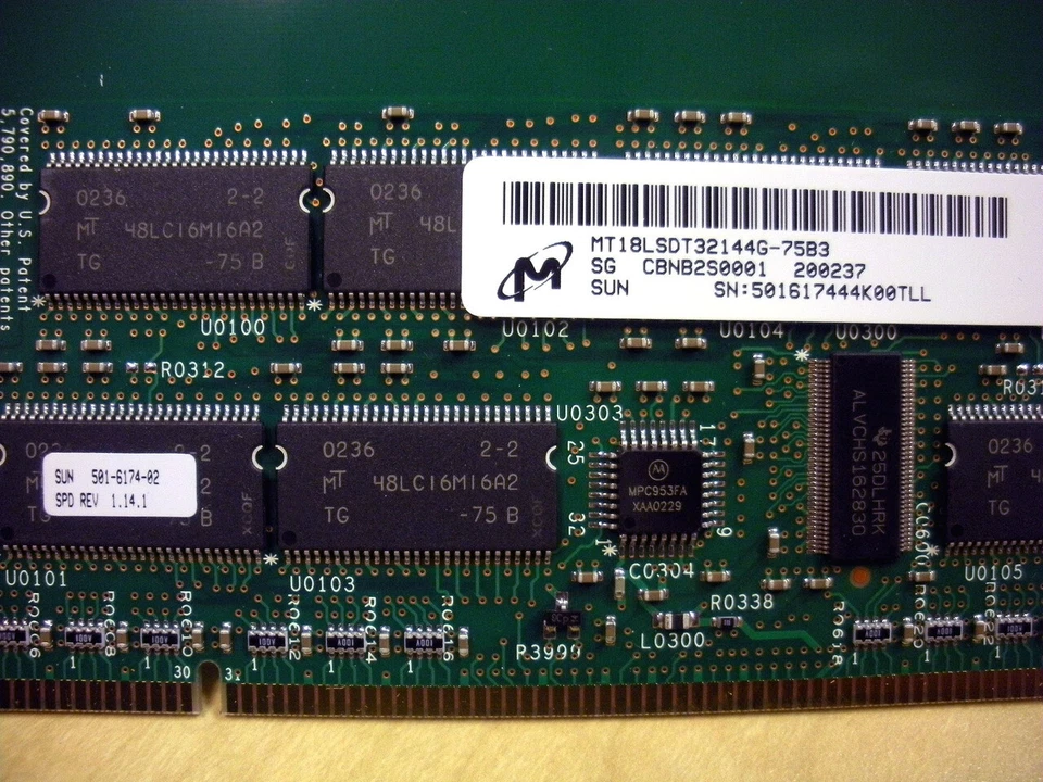 Sun X7062A 2GB (4x 512MB) Memory Kit 501-6174 for Netra 20 Blade 1000 2000 280R - Image 2 of 2