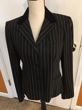 Womens Size 8 LAUREN RALPH LAUREN 3 Button Velvet Collar Blazer WOW