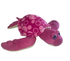 Peluche Wild Republic Rosa Brillo Tortuga Marina 14" Peluche Corazones en Ojos