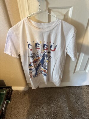 Experience Cebu Image Map Unisex Tshirt Large White