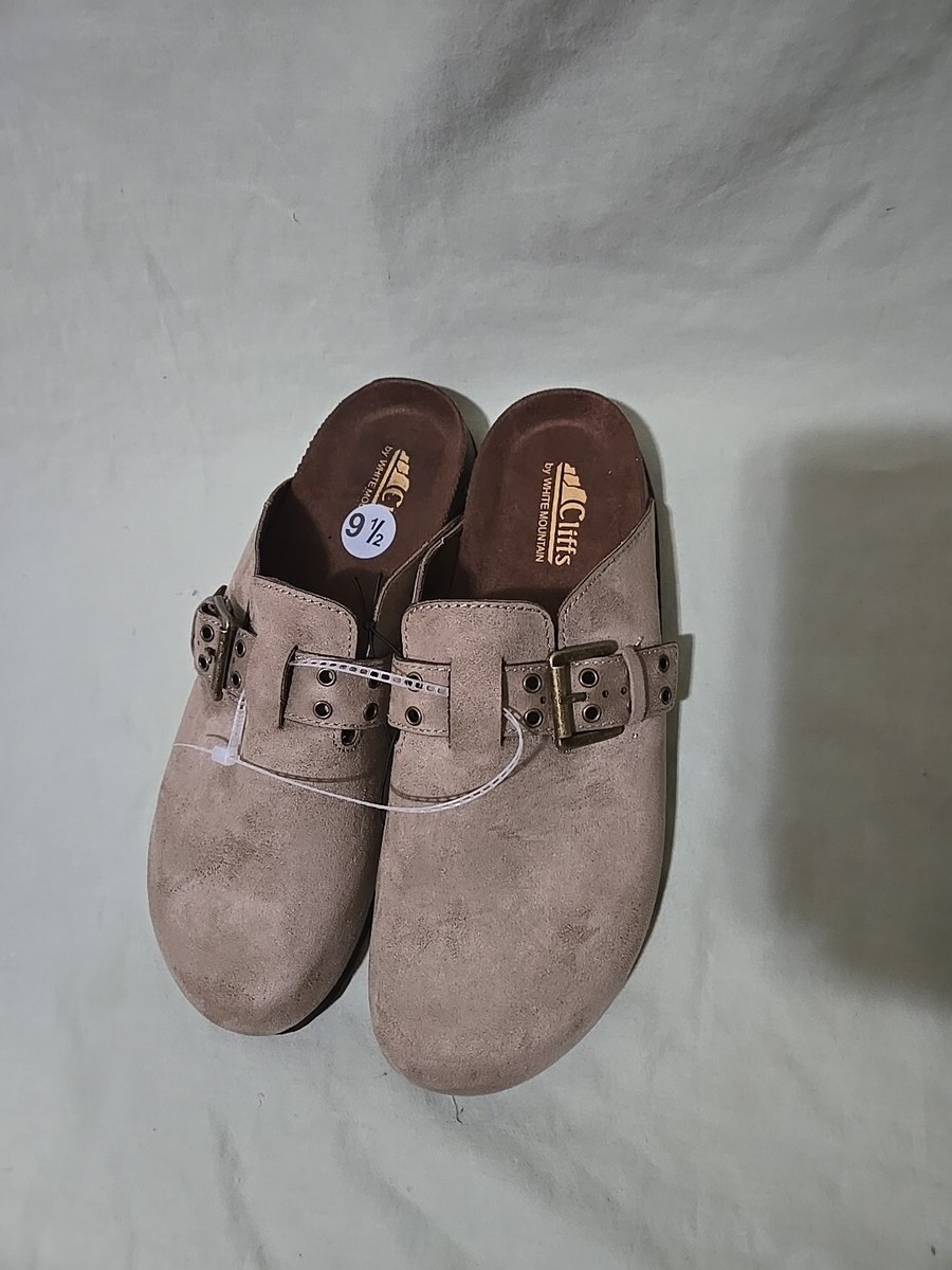 Cliffs by White Mountain Billie FootBeds Suede Leather Comfy Clog