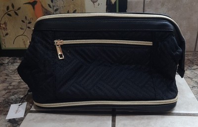 New Black Telena Quilted Make-Up Case