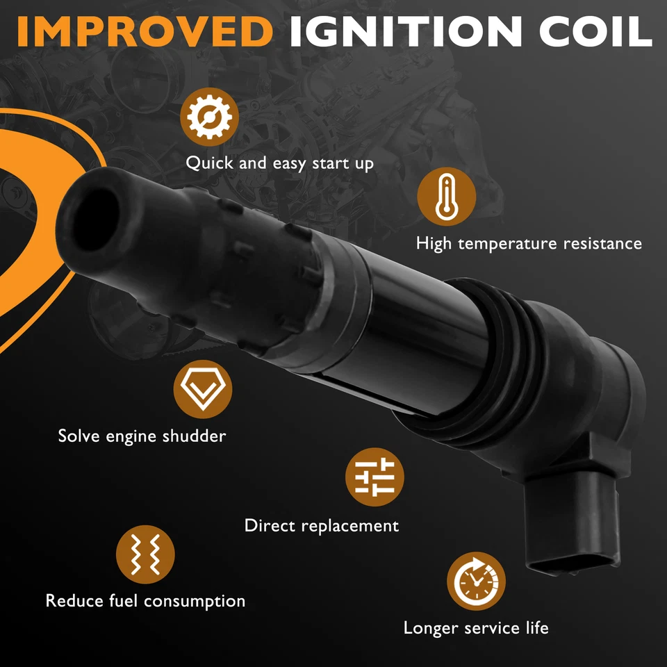 4 комплекта катушек зажигания 129700-4400 для 99-12 Suzuki Hayabusa GSX1300R GSX1300RZ - Изображение 2 из 4