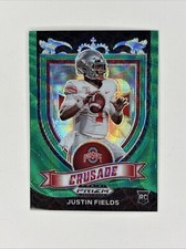 2021 Panini Prizm Draft Picks - Crusade Green Wave Prizm #163 Justin Fields (RC)