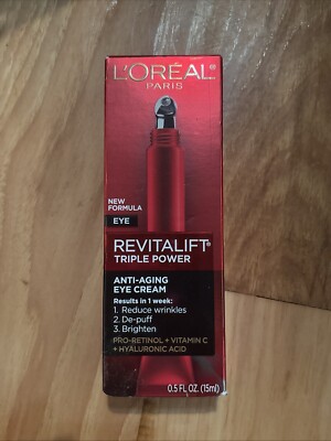 L'Oreal Paris Revitalift Triple Power Anti Aging Eye Cream 15 ml NEW IN BOX