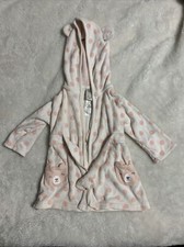 infant girl's Carter's pink bathrobe hooded size 0-9 months