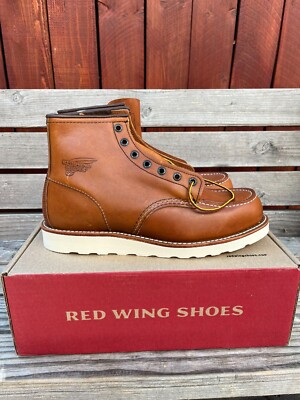RED WING HERITAGE MENS 10875 Traction Tred 6-inch Soft Toe Boot Brown Size 7-11