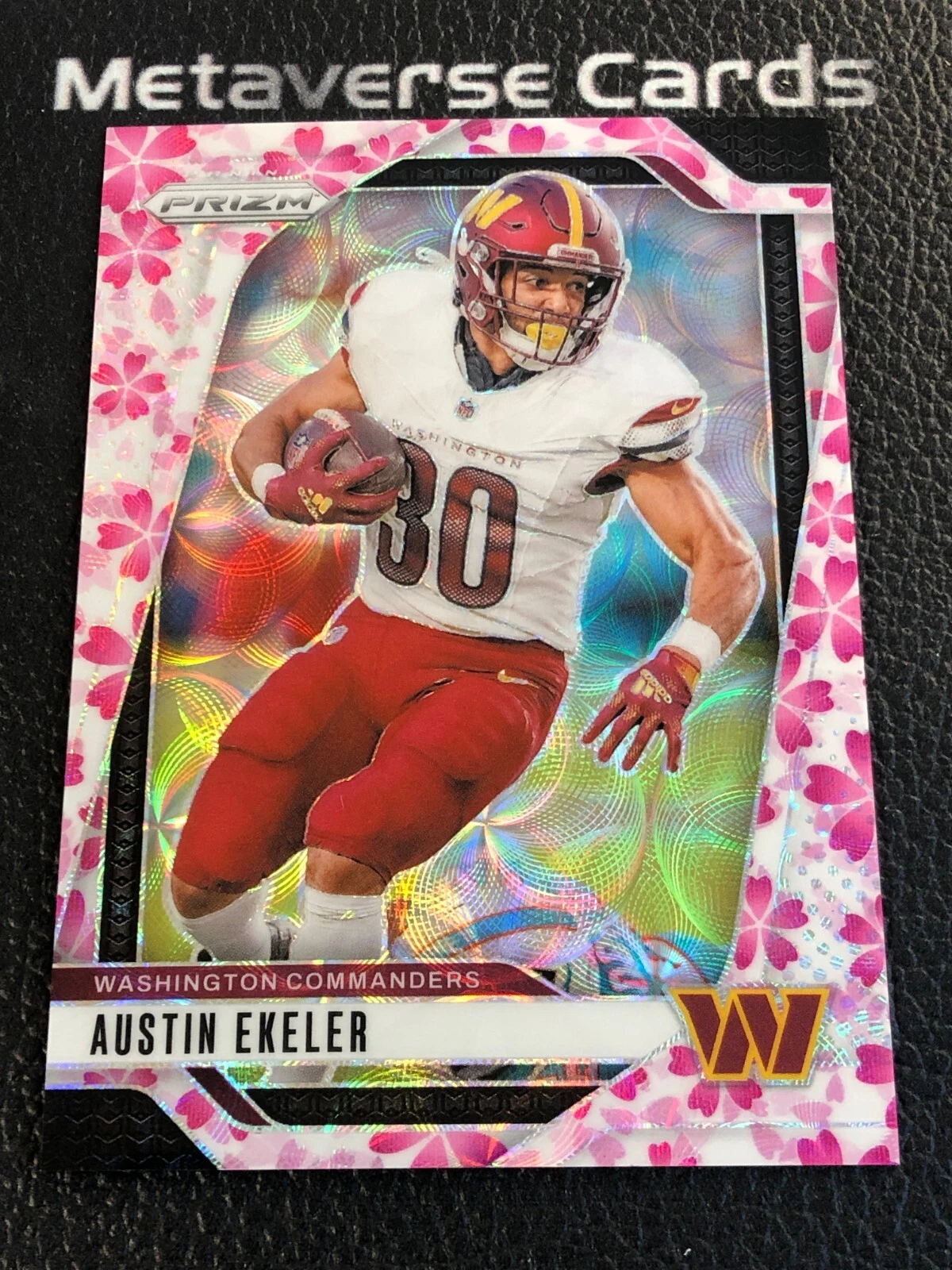2024 Prizm Football Austin Ekeler Choice Cherry Blossom 10/15 Commanders