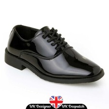 Jungen Schwarz Festliche Schuhe Schnürschuhe Kommunion Hochzeit Kunstleder Designer