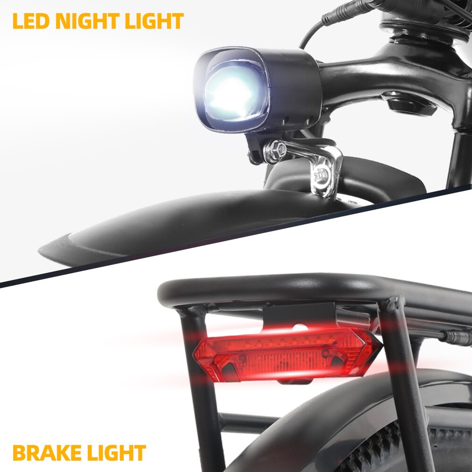 1200W Ebike 26" 52V Electric Bike Bicycle 28Mph CommuterTire Mountain