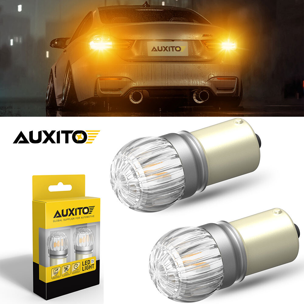 AUXITO LED Rear Turn Signal Light Bulbs 1156 7506 Amber 3000K YELLOW Free Return