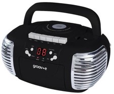 GROOV-E - GVPS813BLACK - Radio CD Boombox Avec Cassette Lecteur