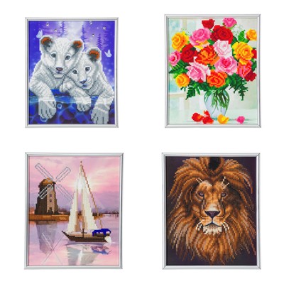 Craft Buddy Crystal Art Diamond Painting Kit with Silver Frame ~ 21cm x