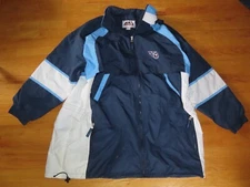 Vintage Pro Star Athletic Label - TENNESSEE TITANS Zippered (3XL) Winter Jacket