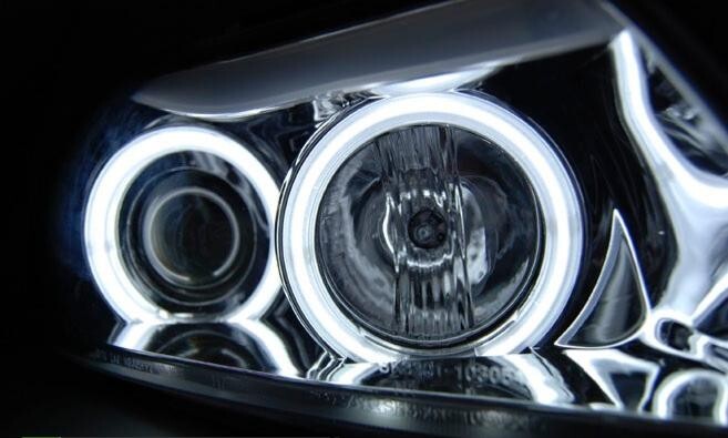 Phares de style pour personnalisation BMW Série 3 E90 E91 chrome - 2