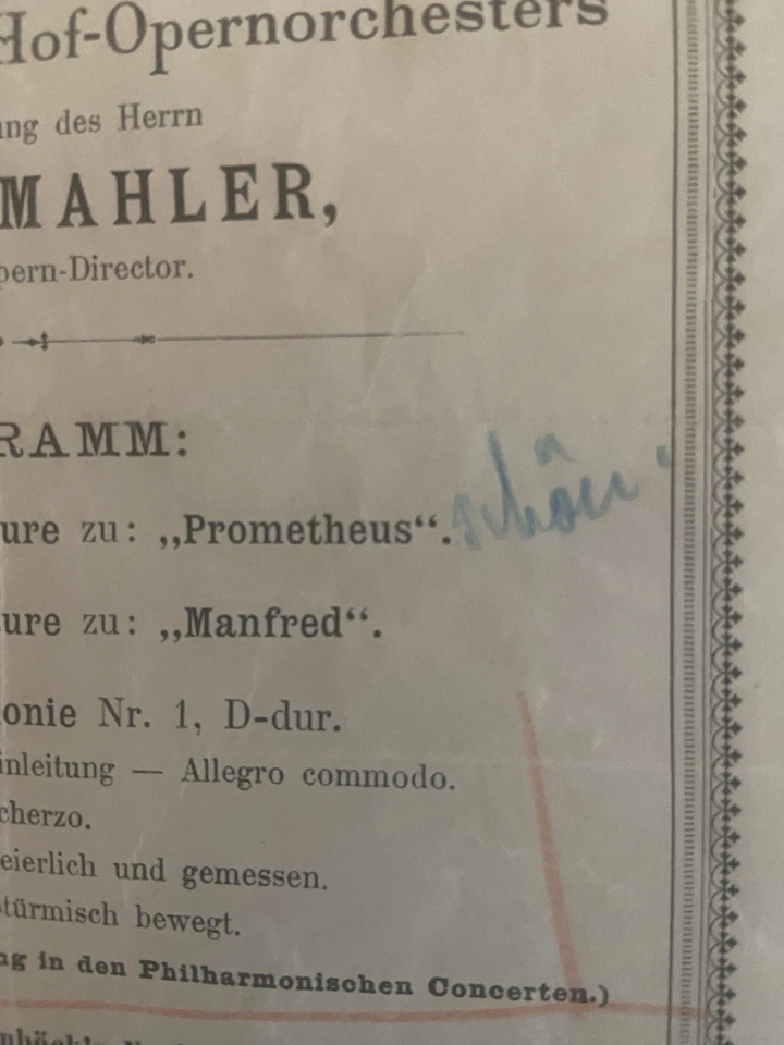 GUSTAV MAHLER conducting MAHLER Symphony no 1 Vienna Philharmonic Concert 1900 - Bild 4 von 4