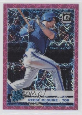 2019 Donruss Optic Rated Rookies Pink Velocity Prizm Reese McGuire Rookie RC 0en