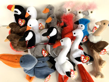 Lot of 18 Vintage Ty Beanie Babies BIRDS with Tags