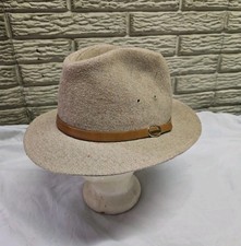Vintage Stetson Felt Hat Leather Band Metal Buckle Size Large