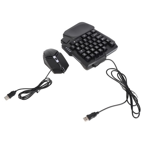RGB Backlit Keyboard Mouse Combo Single Hand Gaming Keypad Mouse Converter Wi FY - Afbeelding 22 van 22
