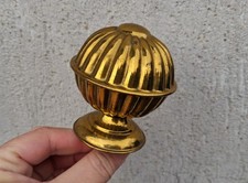 1 Ancien embout de tringle à rideau???pomme/boule d'escalier??? laiton creux