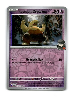 Team Rocket's Drowzee 079/182 C Destined Rivals Pokemon Reverse Holo LP ~20429