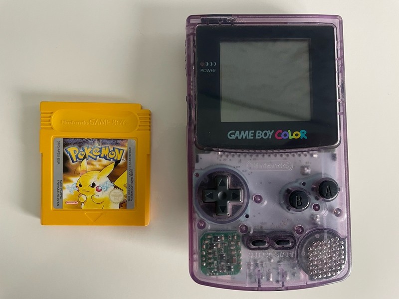 Game boy Colour Yellow Nintendo With Yellow Pokemon Version Game
