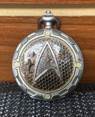 ホ*》様 4-713 THE　FRANKLIN　MINT　フランクリン　スターリ Franklin Mint Star Trek Pocket Watch With 15 Inch Chain No Battery