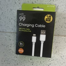 3ft USB to 6-Pin Charger Cable White   Fast Charging Replacement Cord