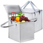 2 Pcs Travel Cooler Cooling Insulation Insulated Reusable Grocery Bags Shopping